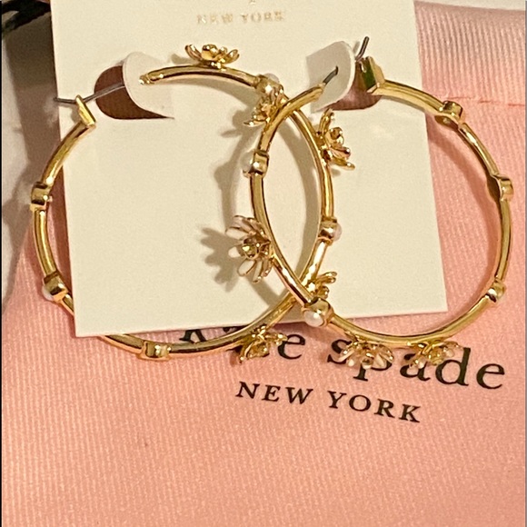 Kate Spade flower hoop earrings - Picture 11 of 11